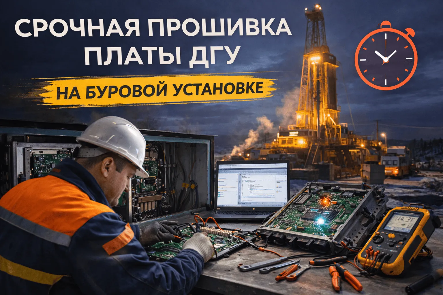 Срочная прошивка платы ДГУ на буровой установке